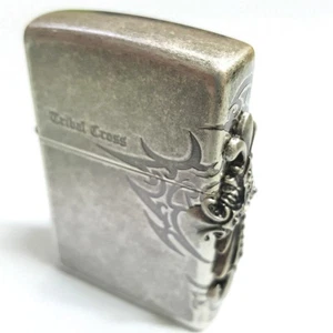 Zippo Side Tribal Cross Sl Lighters Genuine Org Packing 6 Flints set GIFT - Picture 1 of 13