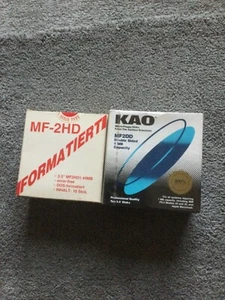 Unused SEALED 1 box x10 KAO 3.5 MF2 DD & 1 box x10MF2 HD Floppy Disks unopened - Photo 1/1