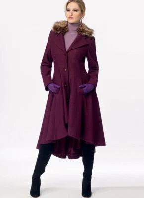 McCall 6800 Sz 14-22 Tailored Coat Long & Short High Low Lined Wool Fur Pattern - Image 1 of 4