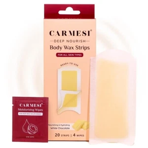 Carmesi Deep Nourish Body Wax Strips (20 Streifen & 4 Tücher) alle Hauttypen - Picture 1 of 6