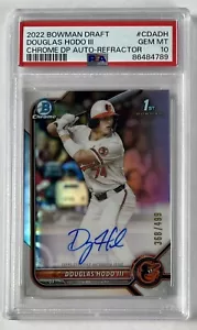 Douglas Hodo III 2022 Bowman Draft Chrome 1st Refractor Auto Orioles /499 PSA 10 - Picture 1 of 3