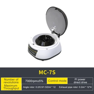 Lab Benchtop Microcentrifuge Machine with 2 in 1 Multifunction Rotor,7000rpm - Picture 1 of 10