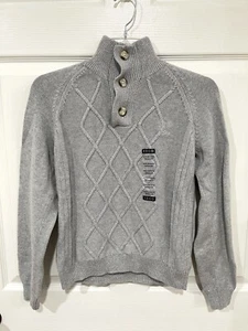 IZOD Diamond Stitch Boys' Kids Sweater Gray Size M New - Picture 1 of 8
