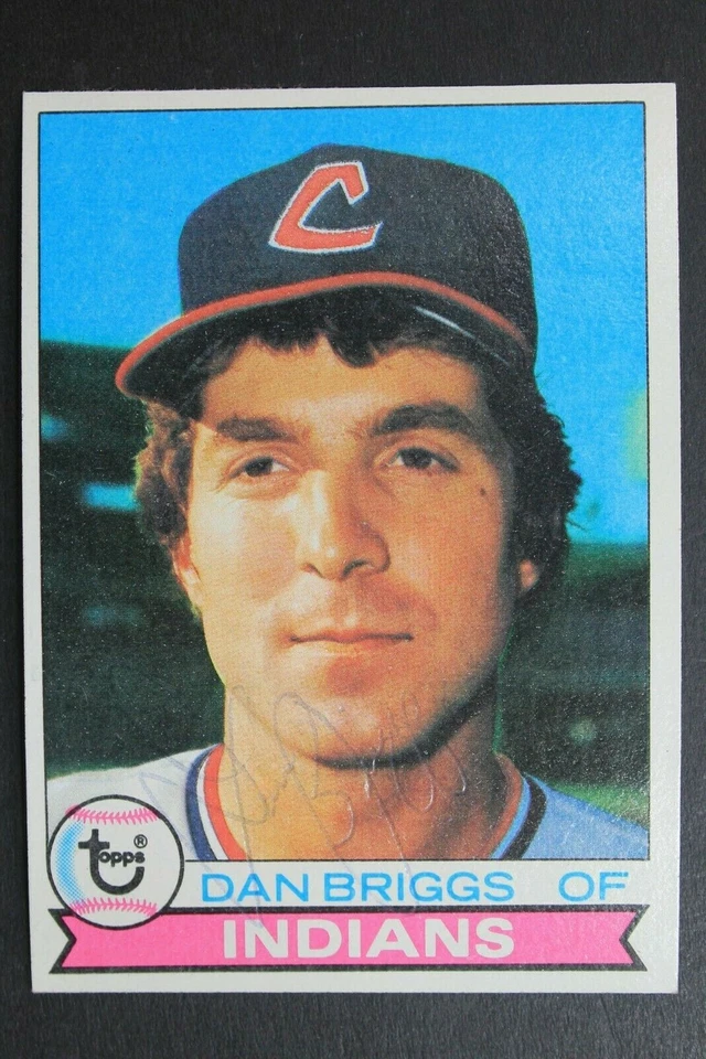 Dan Briggs Cleveland Indians Signed 1979 Topps #77 Autographed Baseball Card  - Image 1 of 4