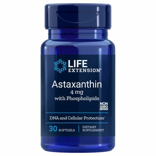 Astaxantina Bio-Mejorada con Fosfolípidos 4 mg 30 Geles Blandos por Extensión de Vida Foto 1 de 1