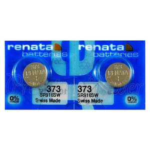 2x Orologio Renata 373 Batterie Ossido Argento 1,55V SR916SW SR68 0% Mercurio - Foto 1 di 1