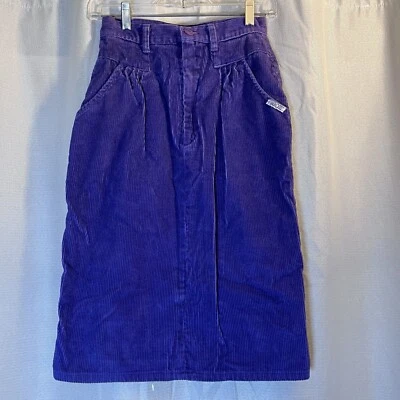 Falda Cherokee Vintage Mujer Talla 6 Pana Púrpura Hecha en EE. UU. Bolsillos Años 80 Foto 1 de 4