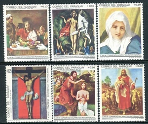 541 - PARAGUAY - Art - Jesus Christ - El Greco - Caravaggio - MNH Set - Picture 1 of 2