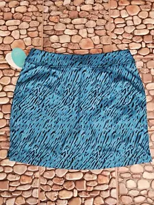 Greg Norman Blue Patterned Golf Skort - Size Large - Picture 1 of 6