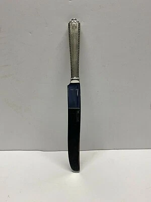 Faca de jantar Westmorland LADY HILTON prata esterlina 8,75" sem monograma caixa 2 - Imagem 1 de 4