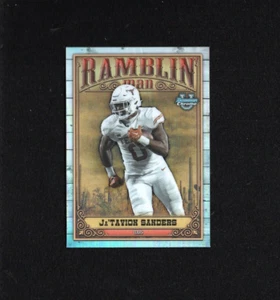 JA'TAVION SANDERS 2023 BOWMAN CHROME U RAMBLIN MAN REFRACTOR RC Texas RM-6 - Picture 1 of 2