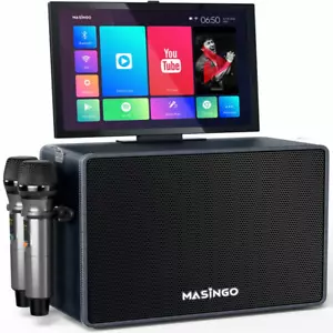 2023 Professionelle Karaoke-Maschine mit Textanzeige Bildschirm + 2 UHF Wireless Mi - Bild 1 von 12