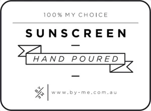 SMALL Sunscreen Decal - White (removable/ reusable/ waterproof label) - Foto 1 di 3