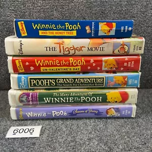 6 Disney Winnie The Pooh VHS Tapes Lot Holiday Grand Adventures Tigger Storybook - Picture 1 of 5