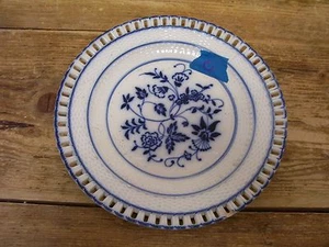 Waechtersbach Flow Blue Onion Basket Weave Plate Antique Reticulated Rim C - Picture 1 of 2