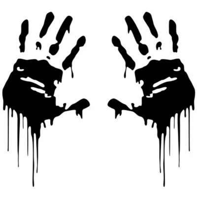 2Pcs Horror Handprint Decal Car Side Body Graphics Vinyl Decoration Stickers DIY - Image 1 of 4