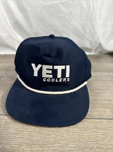 Yeti Coolers Snap Back Cap/Hat Navy Blue One Size - Picture 1 of 8