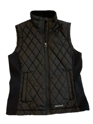 Marmot Kitzbuhel Insulated Black Vest Women’s M Quilted Puffer Outdoor Full Zip - Image 1 of 4