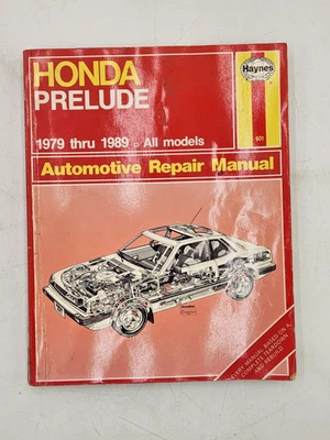 Honda Prelude Haynes 1979-1989 manual de reparación Foto 1 de 4
