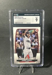 2023 Bowman #73 Corbin Carroll Diamondbacks RC Rookie CGC 9 MINT - Picture 1 of 2