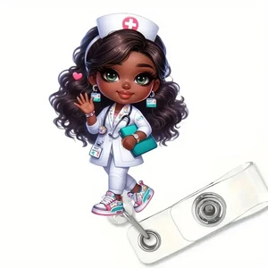 Einziehbare einziehbare Abzeichenrolle für Ärzte mit Ausweisclip Neu!! - Bild 1 von 40