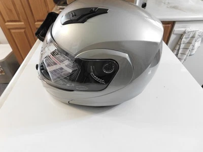 NEW G MAX MD-04 FLIP JAW MOTO MOTORCYCLE HELMET SILVER SMALL W917A 72-5023S - Image 1 of 4