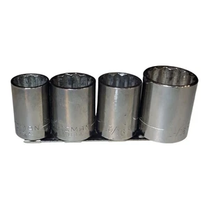 Craftsman Socket Set 1/2” Drive 4 Piece 12 Point G2 Chrome SAE - Picture 1 of 4