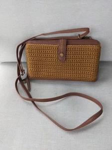Sak Crossbody Phone Wallet Mustard/Brown Color - Picture 1 of 6
