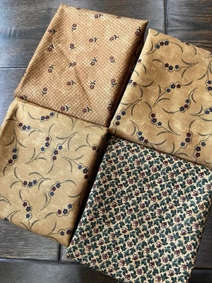 Lot 2 MODA Kansas City Troubles -4 Half Yards Stitches On The Oregon Trail 2 VTG - Image 1 of 4