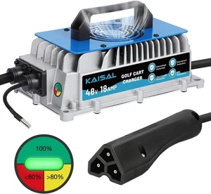 Golf Cart Charger Lead-Acid Battery Charger 3 Pin Triangular Plug For EZGO RXV - Picture 1 of 8