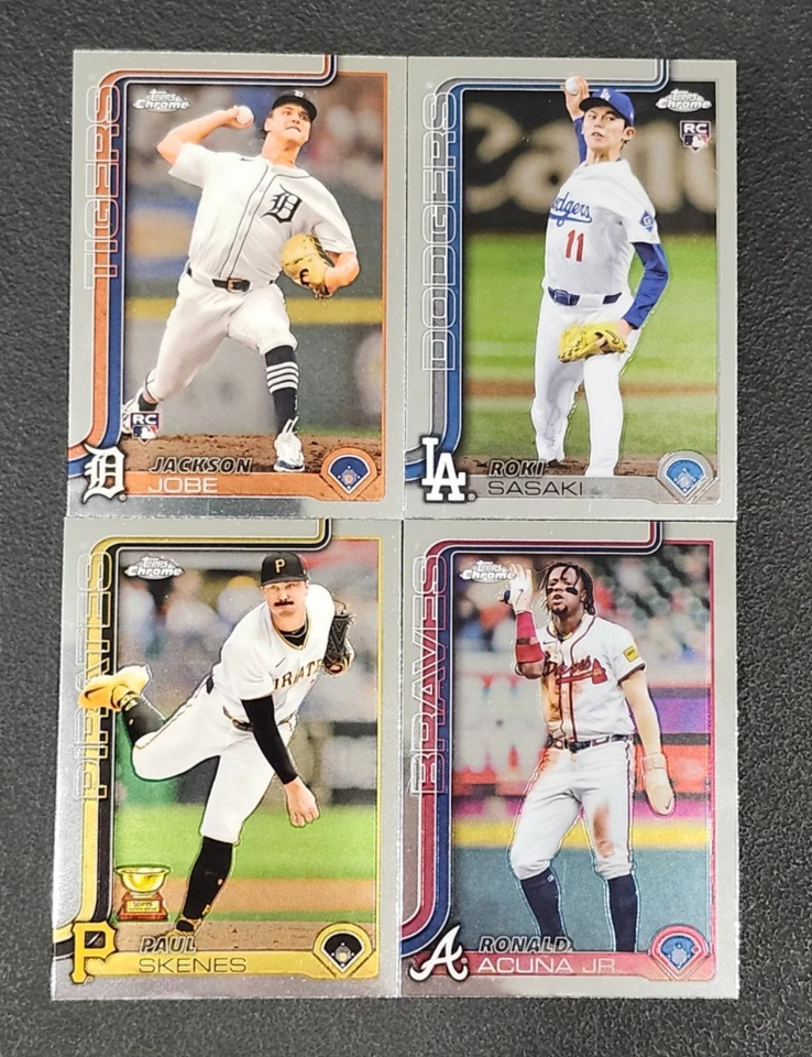 Tarjetas base cromadas Topps 2025 201-300 con novatos que elijas Foto 1 de 1