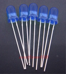 1000 Stück 5 mm BLAUE DIFFUSE LED LEDs diffuses blaues Licht Lampe kostenloser Versand - Bild 1 von 1