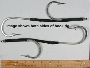 5 13/0 7691S Tandem Hook rig 180 offset Stainless Marlin Shark Big Game Fishing - Picture 1 of 4