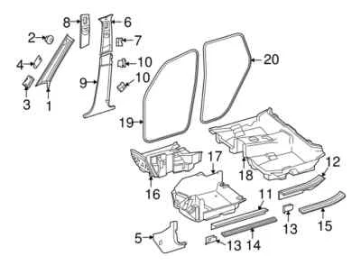 0007271300 Mercedes Benz GLE 53 63 AMG GLE400 GLE350 2016-2024 sello de puerta Foto 1 de 3