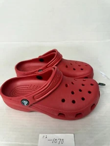 -1070 Crocs Juniors Red, Clogs-US 3 Juniors - Picture 1 of 5