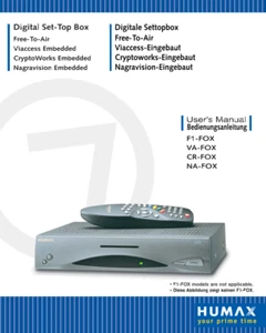 MANUAL Humax CD Player User's Manual - F1-FOX FREE SHIPPING - Picture 1 of 1