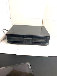 Aiwa AD-WX707U Stereo Cassette Deck . Powers up. Parts or repair. - Imagen 1 de 7