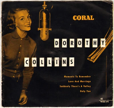 DOROTHY COLLINS "MOMENTS TO REMEMBER" POP VOCAL EP 1955 CORAL 94033 - Photo 1/4