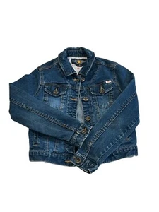 Lucky Brand Girls Size M Blue Jean Denim Long Sleeved Jacket - Picture 1 of 6