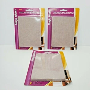 Magic Sliders 63040 Oatmeal Self-Stick Felt Blankets 4-1/2 x 6 in. 3 -2 pack NIB - Picture 1 of 5