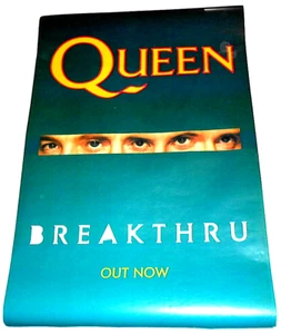 QUEEN - Breakthru 1989 EMI Uk billboard big promo poster single by Miracle lp - Imagen 1 de 1