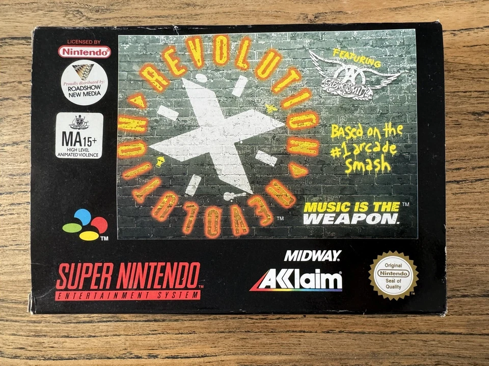 Revolution X Nintendo SNES PAL Version Boxed  Featuring Aerosmith🔥🔥🔥 - Image 1 of 4