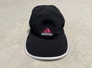Adidas Cap Hat Women's Black Adjustable Back Climacool Running Pink Logo - Picture 1 of 8