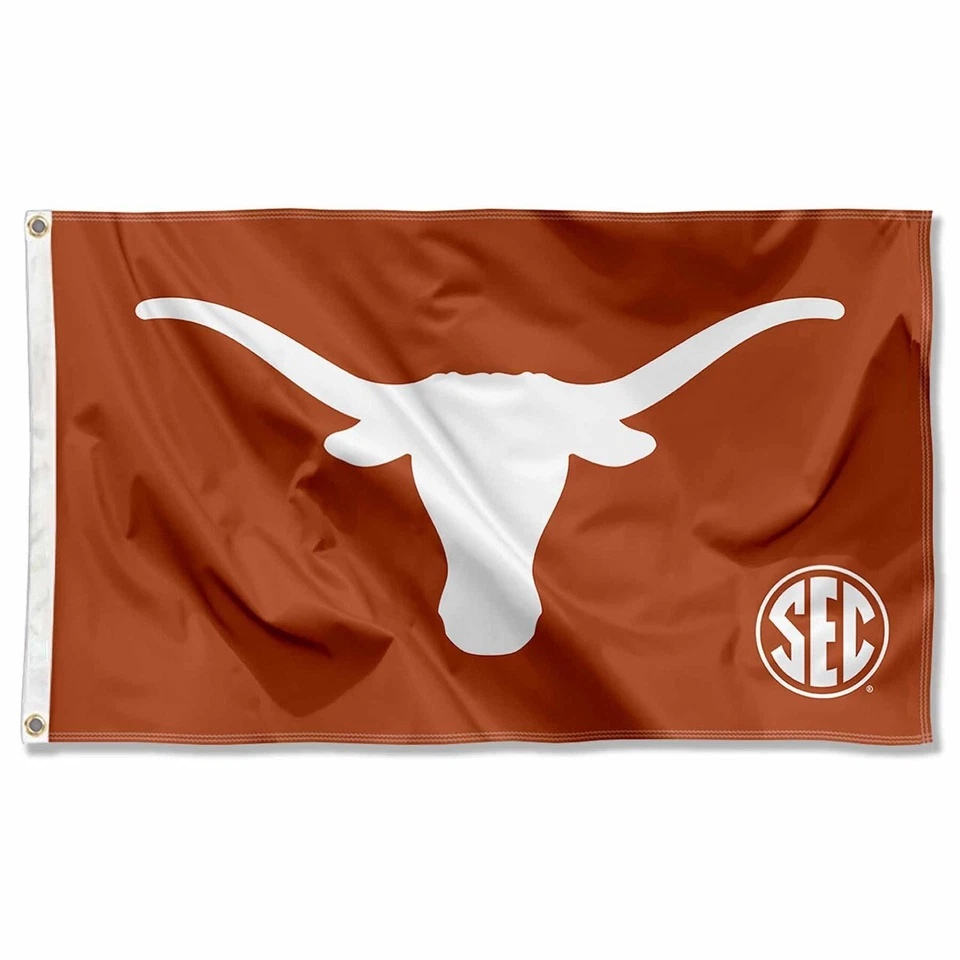 For Texas Longhorns fans 3x5 ft College NCAA SEC Orange Flag / Banner - Image 1 of 1