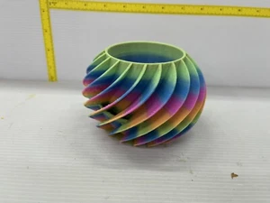 Small Rainbow Twisted Desk Planter for Indoor Plants - Picture 1 of 3