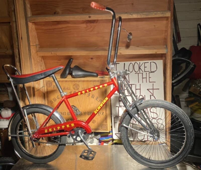 Vtg Schwinn Skipper Custom 20” Spring Fork Bananna Seat, 18” Coaster Brake, Red - Image 1 of 4