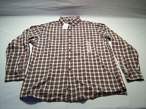 G&M Yarn Dyed Plaid Long Sleeve Button Down Shirt Men's Size L NWT