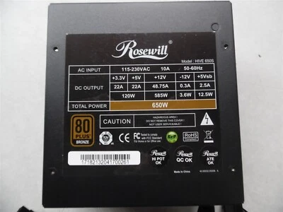  Rosewill HIVE-650S 650W Gaming Power Supply - Image 1 of 2