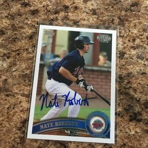 Nate Roberts Signed 2011 Topps Pro Debut Rc Auto Minnesota Twins