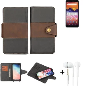 wallet case for ZTE Avid 579 + earphones bookstyle cover pouch - Picture 1 of 7